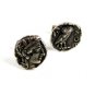 Athena & Owl Silvertone Cufflinks Patent No. 2920363 62414