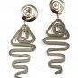 Silvertone Dangley Pierce Earrings 72414