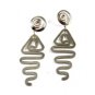 Silvertone Dangley Pierce Earrings 72414