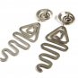 Silvertone Dangley Pierce Earrings 72414