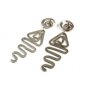 Silvertone Dangley Pierce Earrings 72414