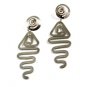 Silvertone Dangley Pierce Earrings 72414