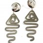 Silvertone Dangley Pierce Earrings 72414