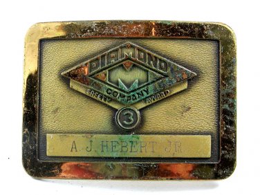 Diamond Company Safety Award A. J. Hebert Jr. Belt Buckle 10312013