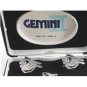 Gemini The Twins Silvertone Dressy Cufflinks & Tie Tac by Gemini II