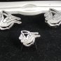 Gemini The Twins Silvertone Dressy Cufflinks & Tie Tac by Gemini II