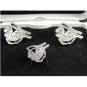 Gemini The Twins Silvertone Dressy Cufflinks & Tie Tac by Gemini II