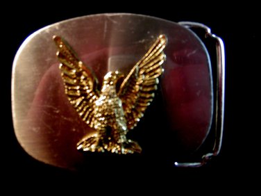 Eagle belt buckle two tone