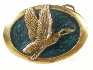 1983 Duck In Flight Belt Buckle by Great American Buckle Co 7215