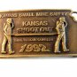 1992 Kansas Small Mine Safety Shoot Out Belt Buckle