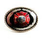 Enameled FD Fire Department Belt Buckle USA 2192014