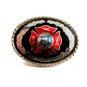 Enameled FD Fire Department Belt Buckle USA 2192014