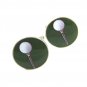 Golfers Golf Ball on Tee on Green Cufflinks Not Marked 8714