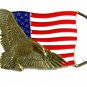American Eagle & Flag Solid Brass Belt Buckle by Baron 62514