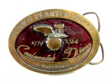 1984 Plow & Planter Centennial Belt Buckle w/ Stand 10232013