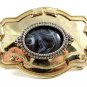 Western Cowboy Silvertone Opalescent / Agate Style ???? Belt Buckle 10272013cd