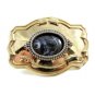 Western Cowboy Silvertone Opalescent / Agate Style ???? Belt Buckle 10272013cd