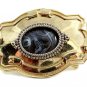 Western Cowboy Silvertone Opalescent / Agate Style ???? Belt Buckle 10272013cd