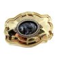 Western Cowboy Silvertone Opalescent / Agate Style ???? Belt Buckle 10272013cd