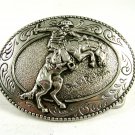 Western Cowboy "The Broncho Buster" by Frederic Remington Belt Buckle 82014