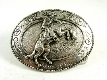 Western Cowboy "The Broncho Buster" by Frederic Remington Belt Buckle 82014