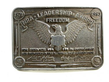 NRA Leadership Award Freedom Belt Buckle 10312013