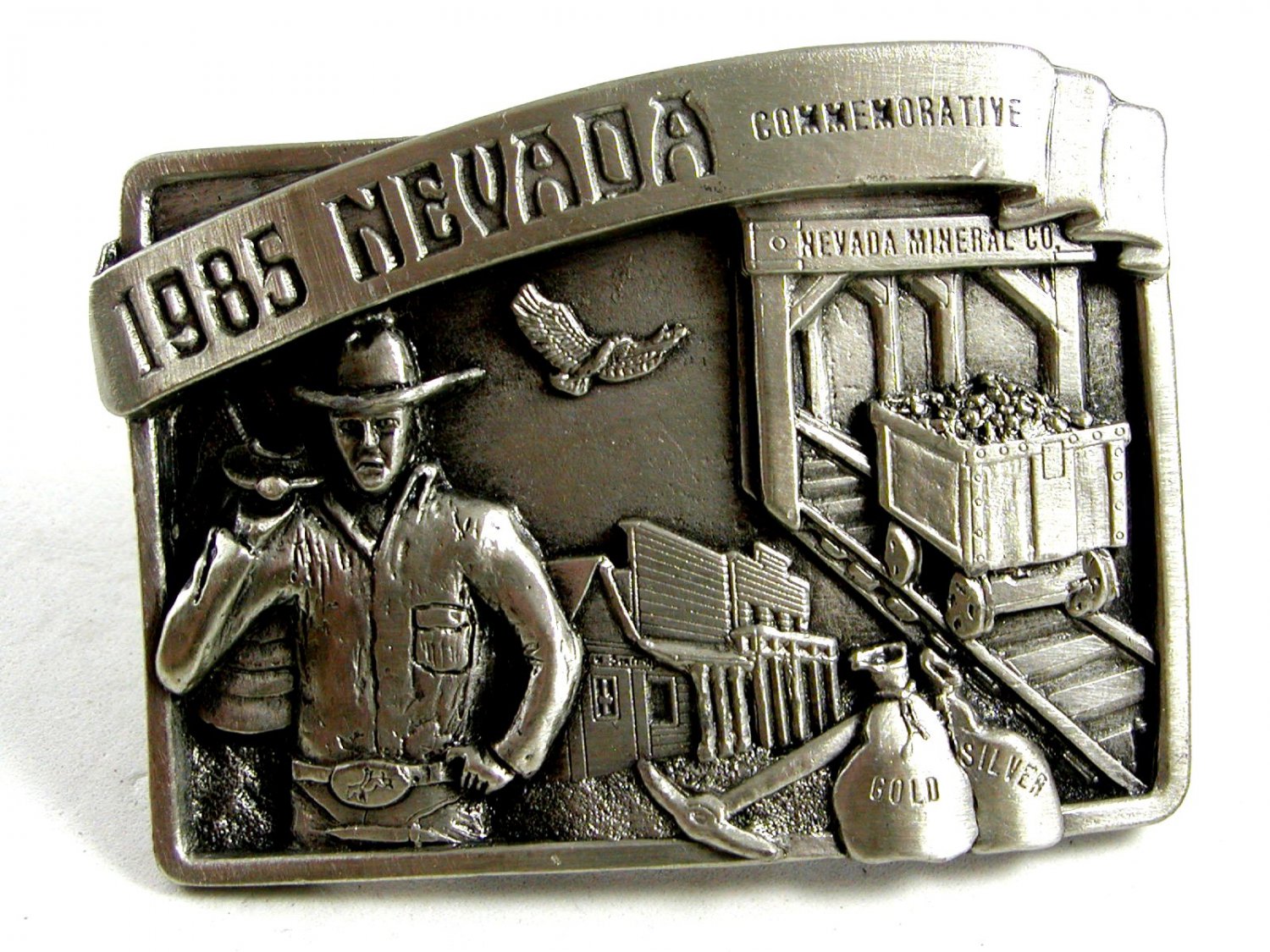 1985 Nevada Comemorative Belt Buckle by Arroyo Grande 102214