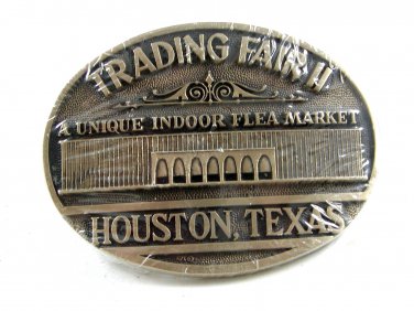 Trading Fair II Houston Texas Brass Belt Buckle by Buckle Concepts 092314 MIP