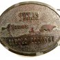1973 Texas Cattle Country Nutrena Feedsl Belt Buckle By Wyoming Studio Arts
