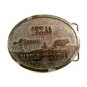 1973 Texas Cattle Country Nutrena Feedsl Belt Buckle By Wyoming Studio Arts