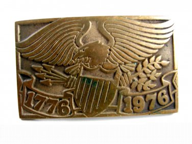 1776 - 1976 American Eagle Belt Buckle Marked US 72514