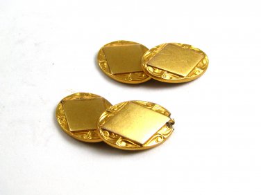 Victorian / Edwardian Goldtone Cufflinks 022514
