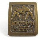 Michigan Olympics ??? Wresting Brass Belt Buckle Not Marked 092314
