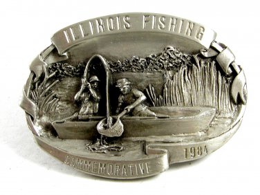 1984 Illinois Fishing Comemorative  Belt Buckle by Bergamot 102214