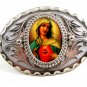Sacred Heart of Mary Belt Buckle Unmarked