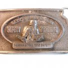 Kansas Small Mine Safety Save The Miner Belt Buckle