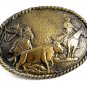 Cowboy Western Cattle Drive Roping Belt Buckle 82014