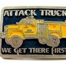 Attack Truck We Get There First Belt Buckle Made In USA 092614
