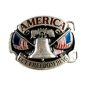 1986 America Let Freedom Ring Enameled Belt Buckle Siskiyou 62614