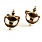 Goldtone Door Knocker Cufflinks No Markings