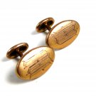 Edwardian Deco Goldtone Initial Cufflinks 22514