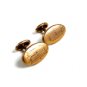 Edwardian Deco Goldtone Initial Cufflinks 22514