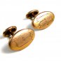 Edwardian Deco Goldtone Initial Cufflinks 22514