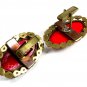 Large Red & Small Hearts Cufflinks 8614