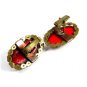 Large Red & Small Hearts Cufflinks 8614