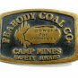1981 Solid Brass Peabody Coal Co. Camp Mines Belt Buckle 10302013