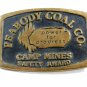 1981 Solid Brass Peabody Coal Co. Camp Mines Belt Buckle 10302013