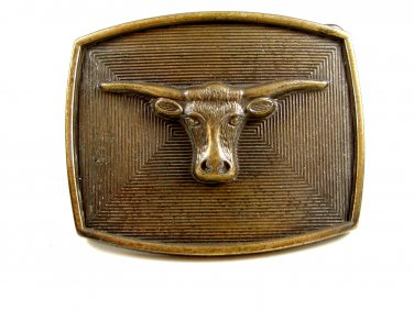 Western Cowboy Longhorn Belt Buckle