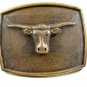 Western Cowboy Longhorn Belt Buckle