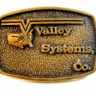 1978 Solid Brass Valley Systems Co. Belt Buckle by BTS